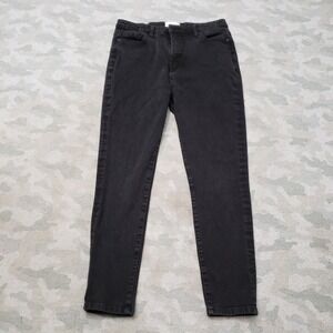 DU/ER Jeans Womens 32x28 Black Skinny Pockets Denim Dark Wash